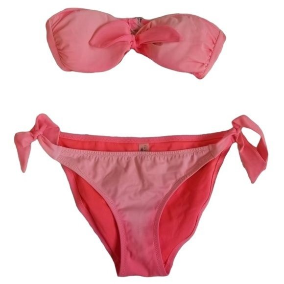 Victorias Secret Swim Neon Pink Ombre Bikini Set Swimsuit 2 Piece Size Small S
